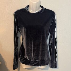 Women's Velvet Long Sleeve Top - Blue